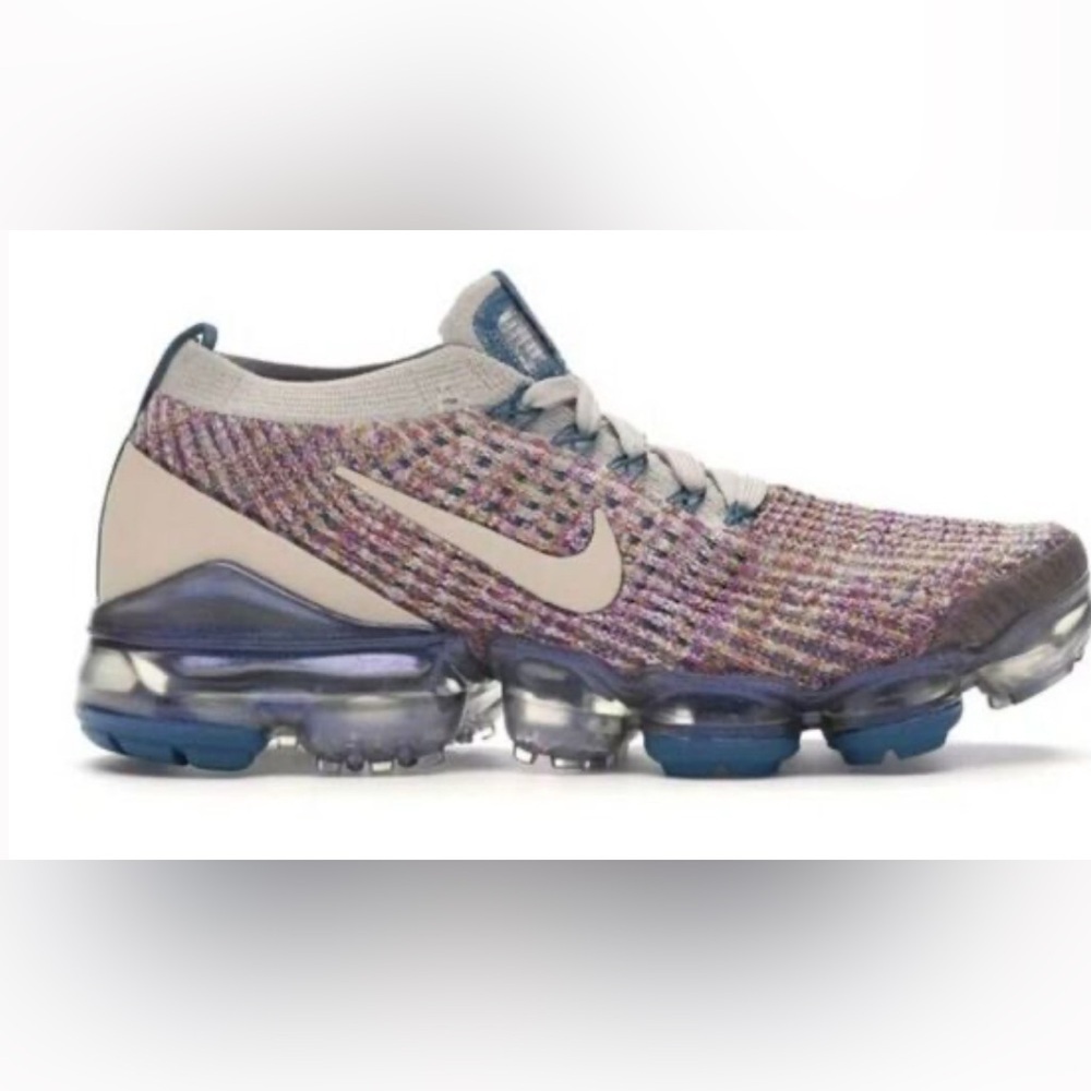 NIKE Air VaporMax Flyknit 3 "Desert Sand Vivid Purple" Running Shoes Size 7